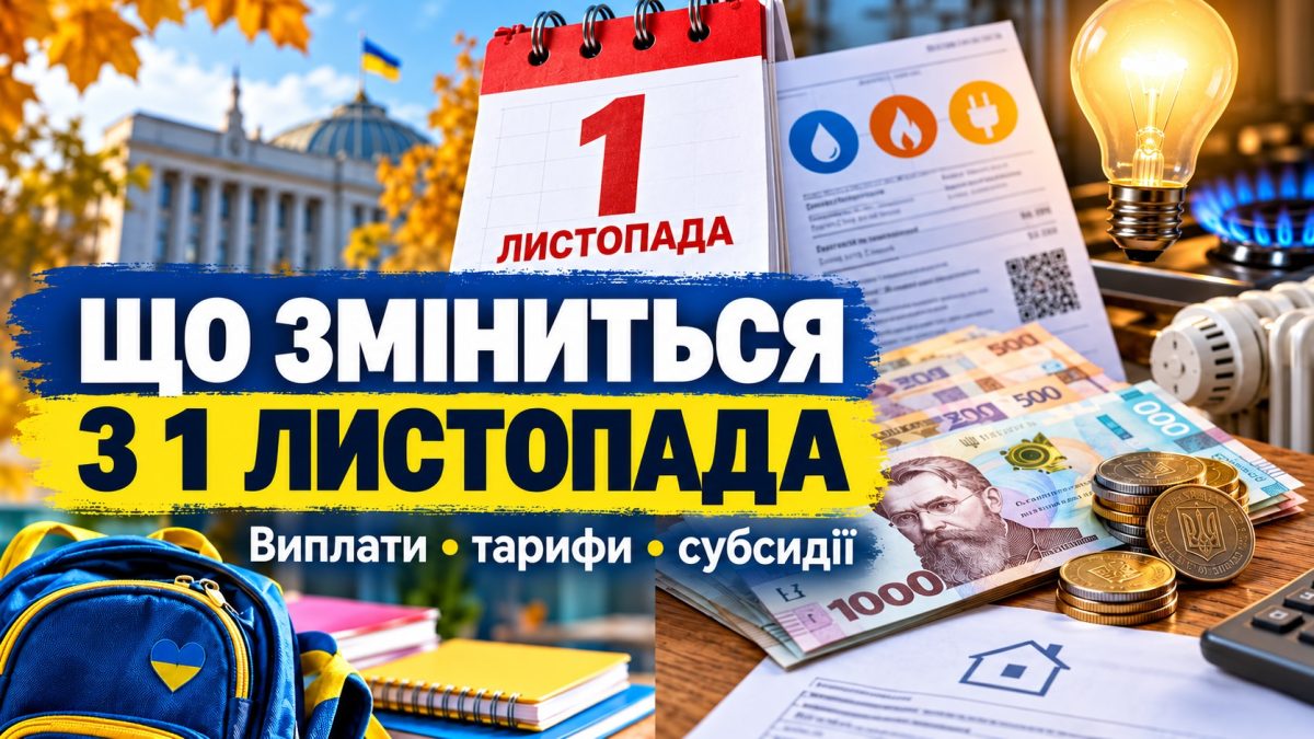Головні зміни листопада: що треба знати українцям про мобілізацію, виплати, тарифи та посилки