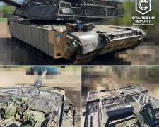 Сталеві екрани від &quot;Сталевого фронту&quot; Ріната Ахметова захищають танки Abrams від FPV