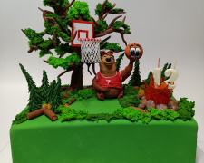Коли торт - це мистецтво: кондитер з Дніпропетровщини створив панорамний торт «Мішка-баскетболіст»