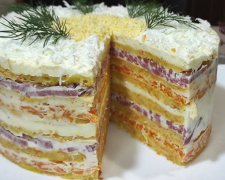 Закусочний торт із гарбузових млинців: святкова страва, що підкорює з першого шматочка