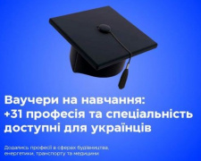 Ваучери на навчання: до переліку додали професії в сферах будівництва, енергетики, транспорту та медицини