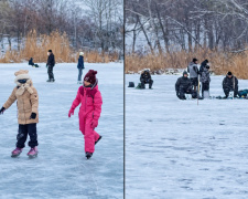 Зимова казка на Лівобережному каналі: як кам’янчани розважаються на льоду