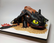 Солодкий дракон: кондитер з Дніпропетровщини вразив новим 3D-тортом «Нічна фурія»