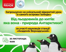 Від  Антарктики до Кам&#039;янського: школярів запрошують на онлайн-урок до полярної станції серед айсбергів