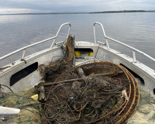 Кам’янське водосховище очистили від браконьєрських знарядь лову - рибоохоронці вилучили 700 метрів сіток