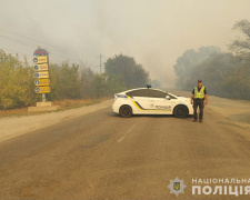 На лівобережжі Кам’янського триває масштабна пожежа: поліція перекрила деякі шляхи - відео