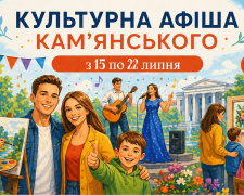 Афіша Кам’янського з 15 по 22 липня
