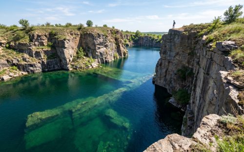 Гранітні скелі та кришталева вода: де на Дніпропетровщині ховаються наймальовничіші затоплені кар'єри