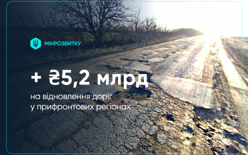 Уряд виділив гроші на відновлення доріг у фронтових і прифронтових регіонах - подробиці