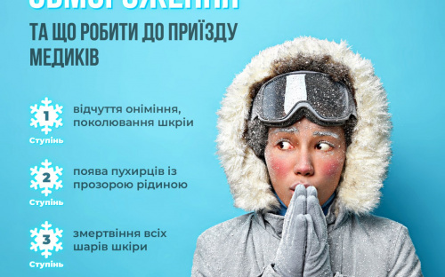 Як кам'янчанам розпізнати обмороження та що робити до приїзду медиків - поради від МОЗ