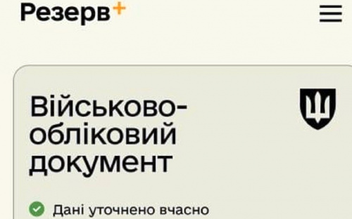 У “Резерв+“ з'явилася спеціальна позначка для чоловіків, які оновили дані - Міноборони