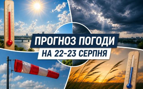 Спека зміниться дощами: якою буде погода у Кам’янському та на Дніпропетровщині 22-23 серпня
