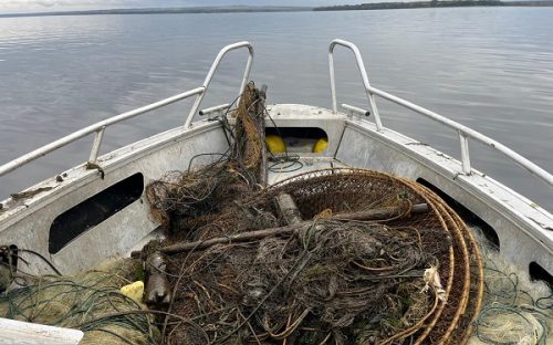 Кам’янське водосховище очистили від браконьєрських знарядь лову - рибоохоронці вилучили 700 метрів сіток