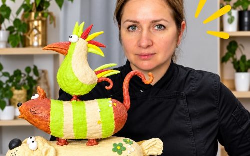 Казкова скульптура із солодощів: кондитери з Кам’янського здивували складним 3D-тортом