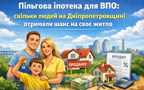 Пільгова іпотека для ВПО: скільки людей на Дніпропетровщині отримали шанс на власне житло