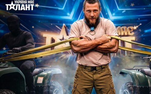 Силач-бородань Дмитро Грунський з Дніпропетровщини встановив рекорд просто на сцені «Україна має талант» - відео