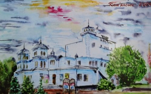 Акварельні подорожі Кам'янським: юні художники подарували місту серію яскравих листівок