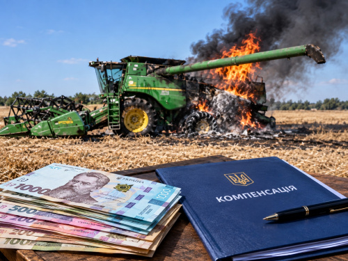 Компенсація за знищену сільгосптехніку та пальне