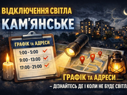 У Кам'янському 22 квітня майже три сотні будинків залишаться без світла: графік ремонтних робіт від ДТЕК