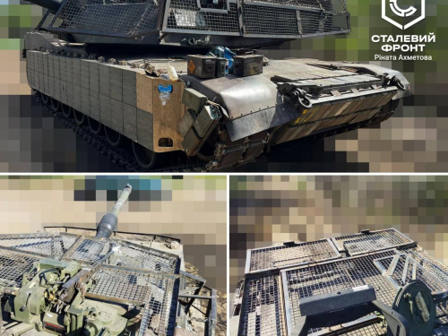 Сталеві екрани від "Сталевого фронту" Ріната Ахметова захищають танки Abrams від FPV