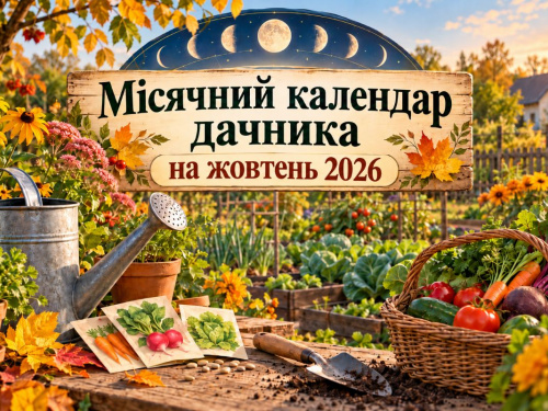 Місячний календар городника на жовтень 2026
