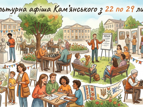 Афіша культурних подій у Кам’янському з 22 по 29 липня 2026