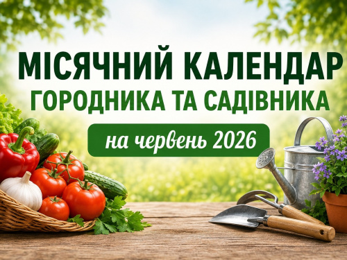 Місячний календар городника та садівника на червень 2026: вдалі дні для посіву, пересадки та поливу 