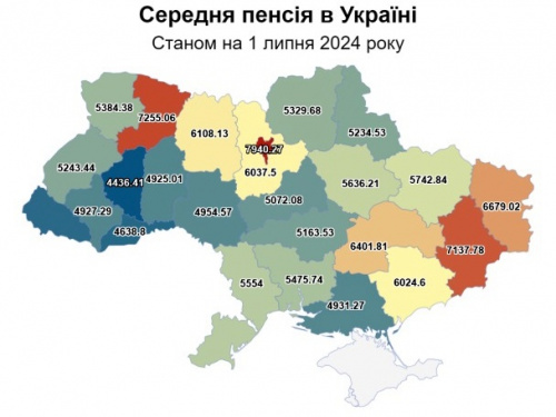 На Дніпропетровщині пересічна пенсія вища за середню по країні: інфографіка