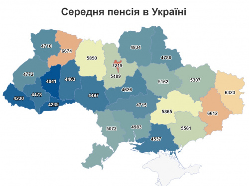 На Дніпропетровщині пересічна пенсія вища за середню по країні майже на п'ятсот гривень: дані по областях