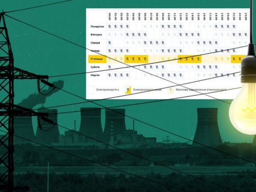 Детальний розклад знеструмлень для Дніпропетровщини на 23 листопада