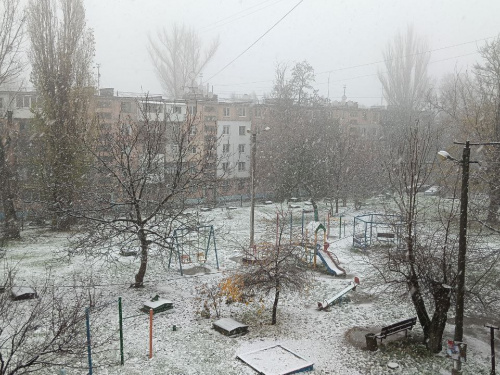 Зима завітала: у Кам&#039;янському випав перший листопадовий сніг