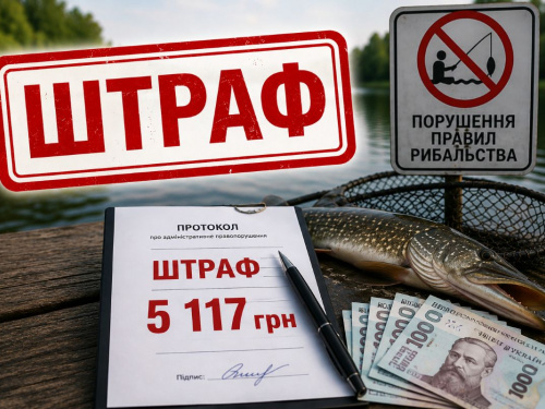  рибалок Дніпропетровщини попередили про шалені штрафи