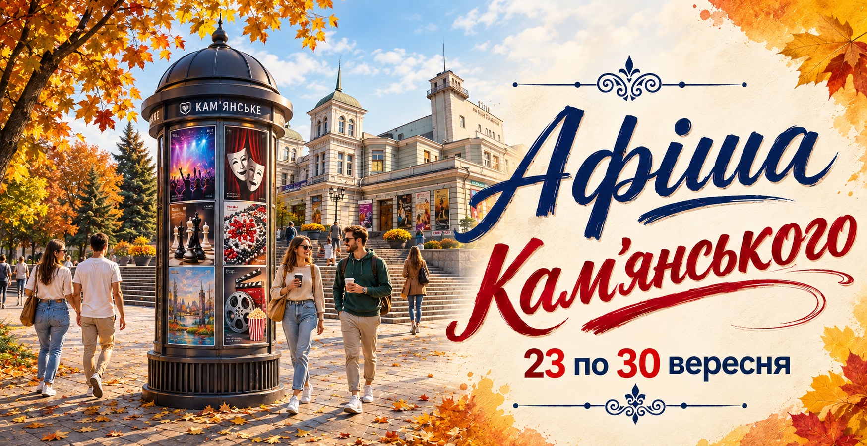 Культурна афіша Кам’янського з 23 по 30 вересня