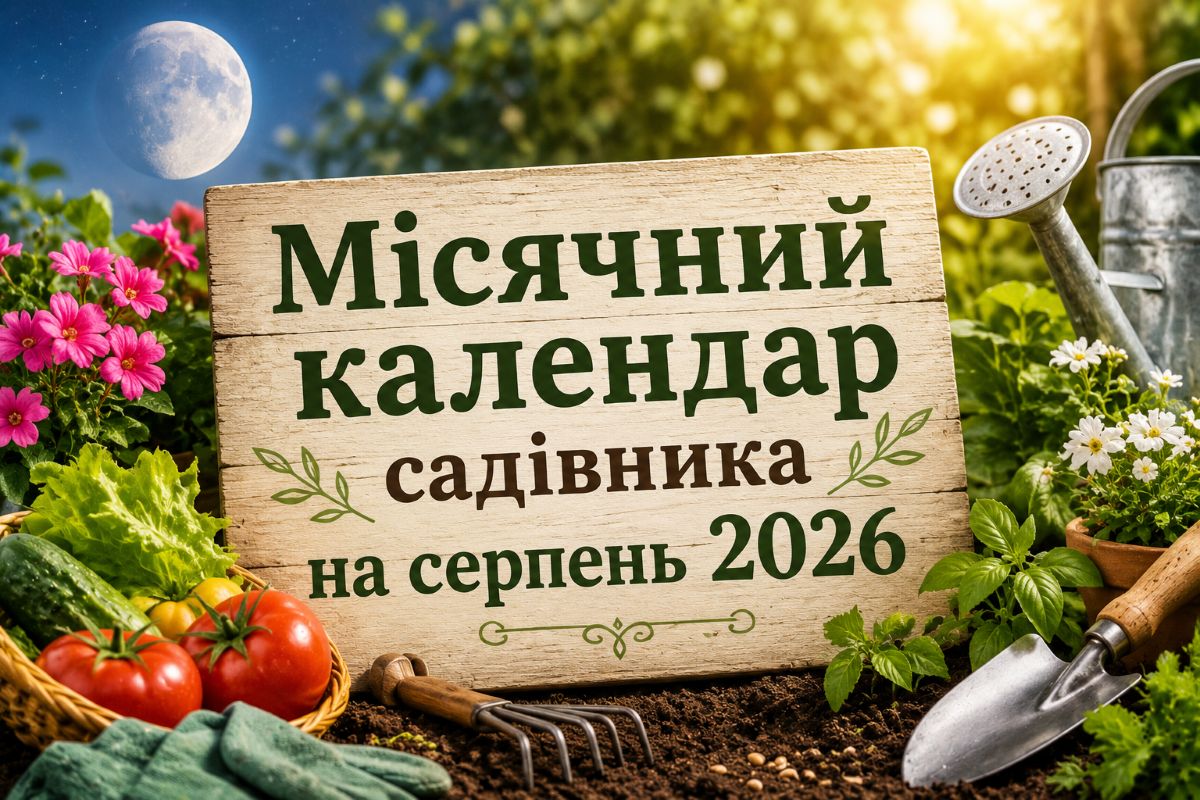 Місячний календар садівника на серпень 2026