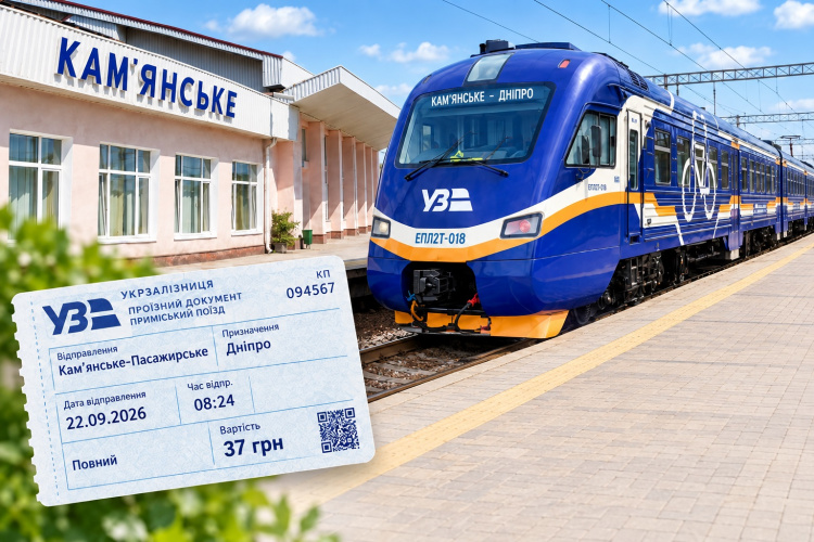 Ціни на проїзд в електричках Кам’янського