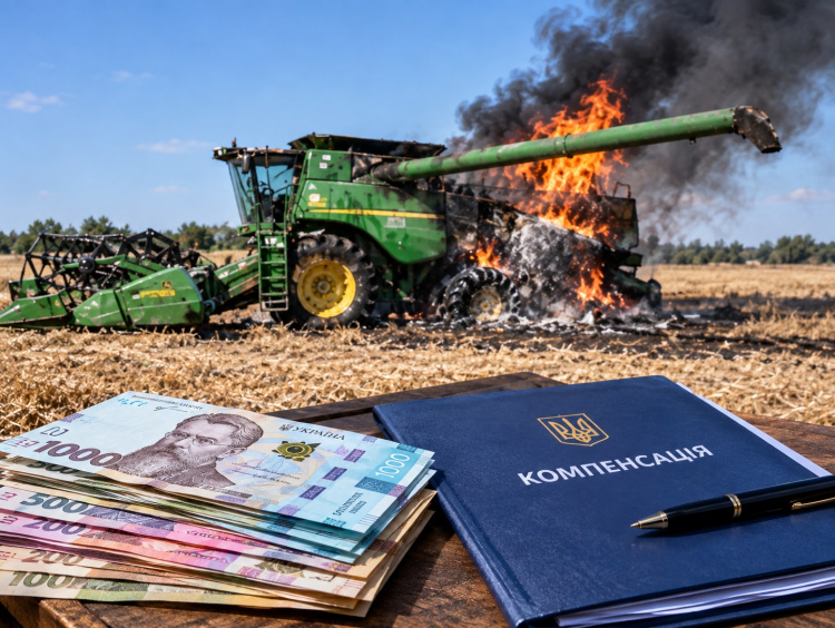 Компенсація за знищену сільгосптехніку та пальне