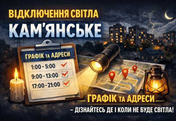 У Кам'янському 22 квітня майже три сотні будинків залишаться без світла: графік ремонтних робіт від ДТЕК