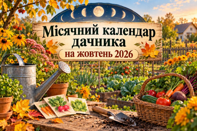 Місячний календар городника на жовтень 2026