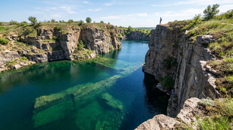 Гранітні скелі та кришталева вода