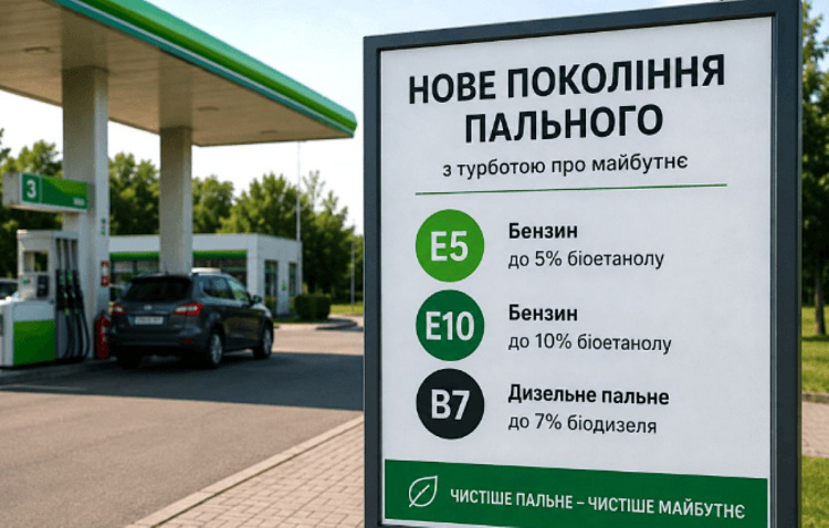 З 1 липня на українських АЗС з'являться нові позначення: що означають E5, E10 та B7