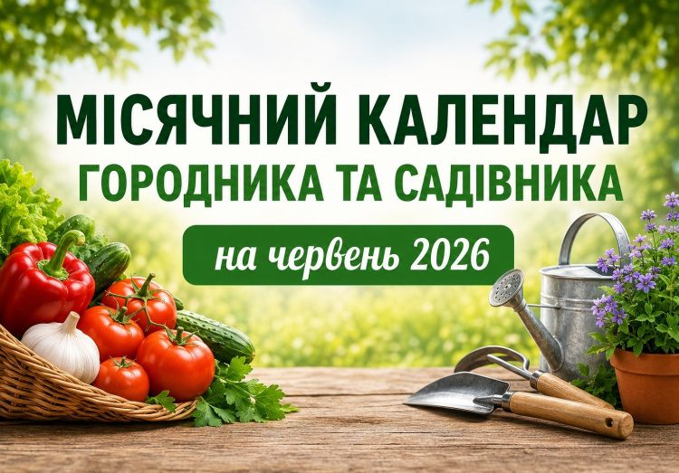Місячний календар городника та садівника на червень 2026: вдалі дні для посіву, пересадки та поливу