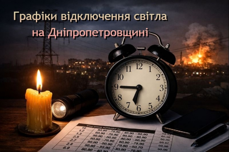 Графіки відключення світла на Дніпропетровщині 9 лютого: прогноз дефіциту живлення за групами