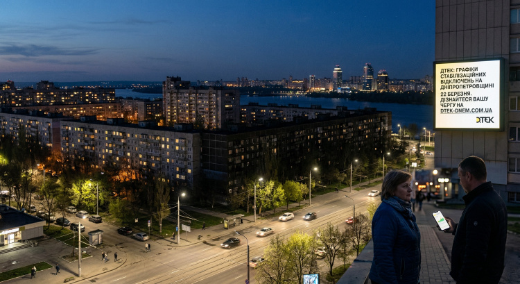 Графіки відключення світла на Дніпропетровщині: що чекає на мешканців 22 березня