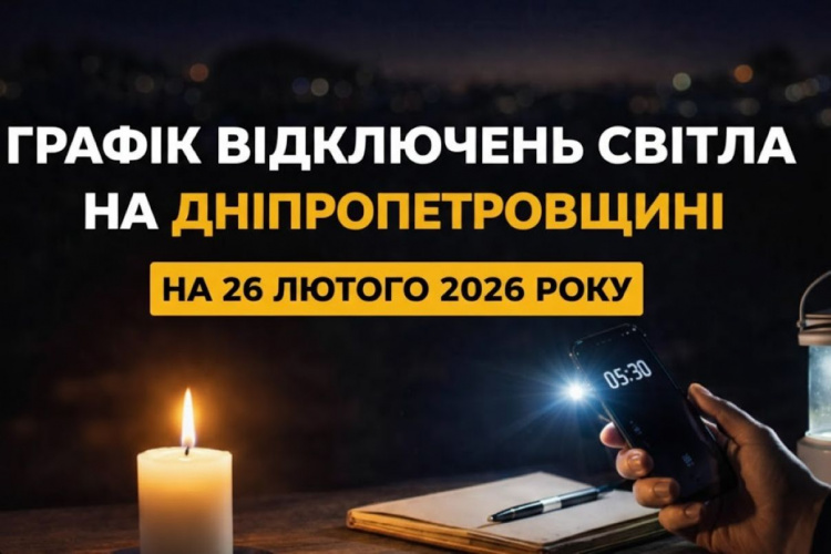 Як вимикатимуть світло 26 лютого: графік стабілізаційних відключень на Дніпропетровщині